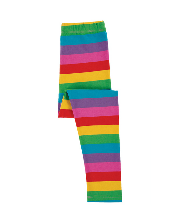 Frugi Organic Libby Leggings - Foxglove Rainbow stripe - Baby goes Retro