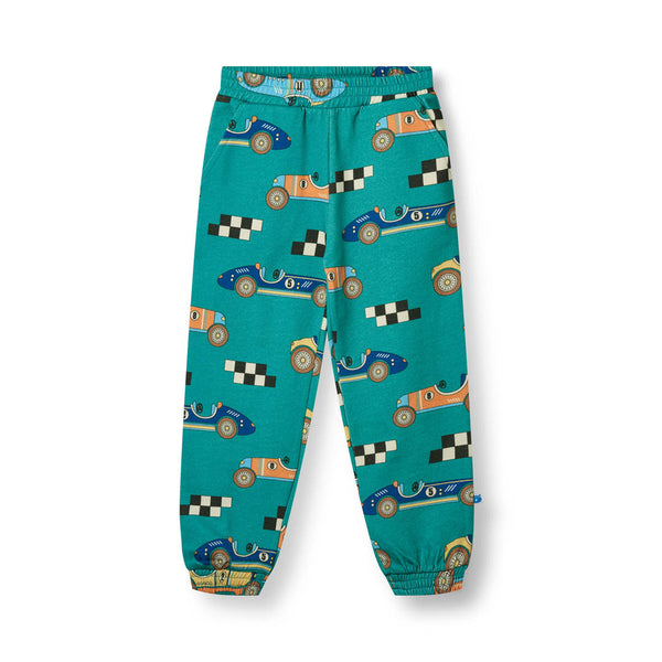 Smafolk Teal Race Cars Sweatpants