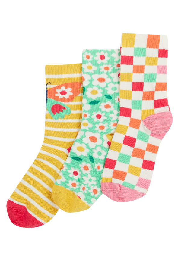 Frugi Rock My Socks Butterfly Multipack 3 Pack