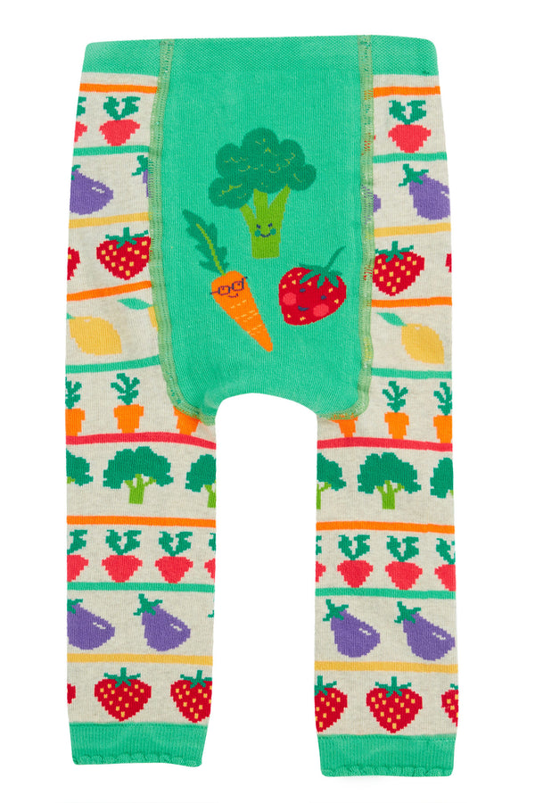 Frugi Little Knitted  Veg Fair Isle/Veg Pals Leggings