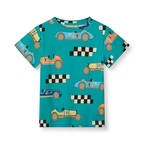 Smafolk Teal Race Cars T-shirt