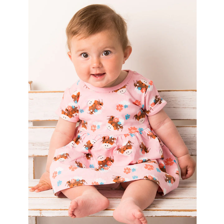 Blade & Rose Bonnie Highland Cow Kids Dress - Baby goes Retro