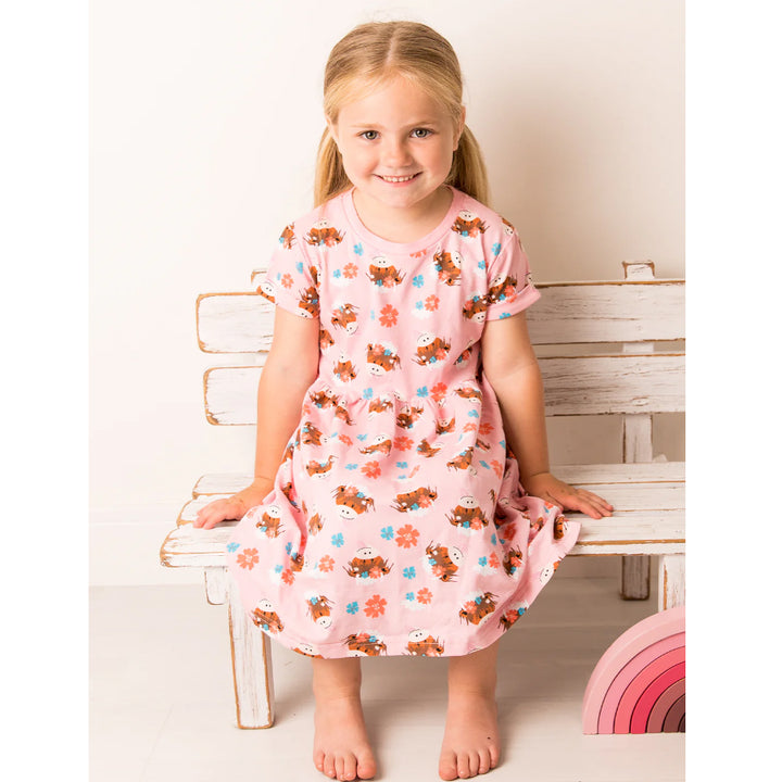 Blade & Rose Bonnie Highland Cow Kids Dress - Baby goes Retro