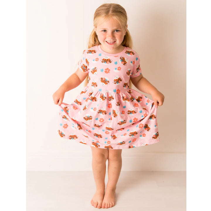 Blade & Rose Bonnie Highland Cow Kids Dress - Baby goes Retro