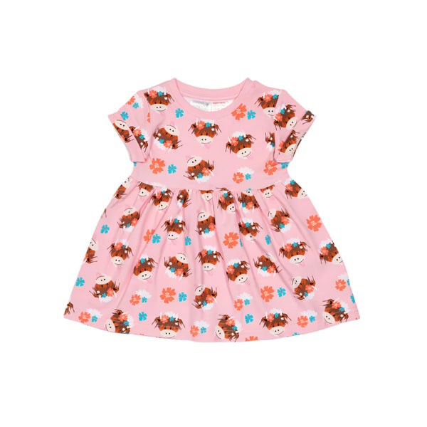 Blade & Rose Bonnie Highland Cow Kids Dress