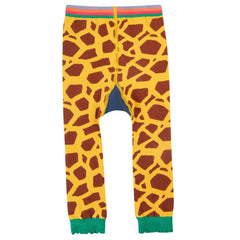 Frugi Organic Little Knitted Leggings - Giraffe Print