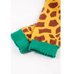 Frugi Organic Little Knitted Leggings - Giraffe Print