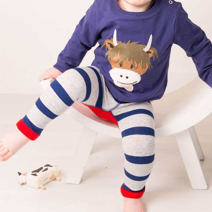 Blade & Rose Footless Tights - Hamish The Highland Cow - Baby goes Retro