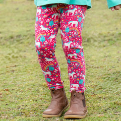 Frugi Organic Libby Printed Leggings - Wild Horses