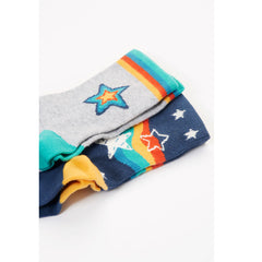 Frugi Organic Rock My Socks 2 Pack - Stars Multipack