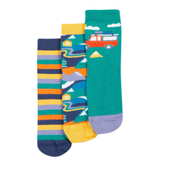 Frugi Organic Rock My Socks 3 Pack - Alpine Adventures