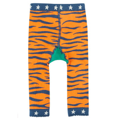 Frugi Organic Little Knitted Leggings - Tiger/Tiger Face