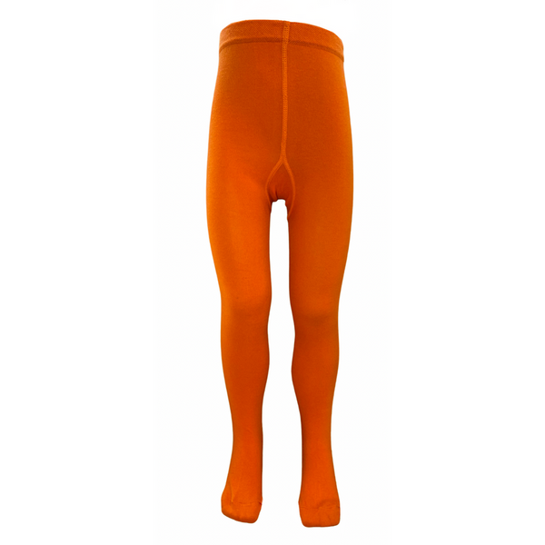 Slugs & Snails Organic Block Colour Kids Tights - Orange