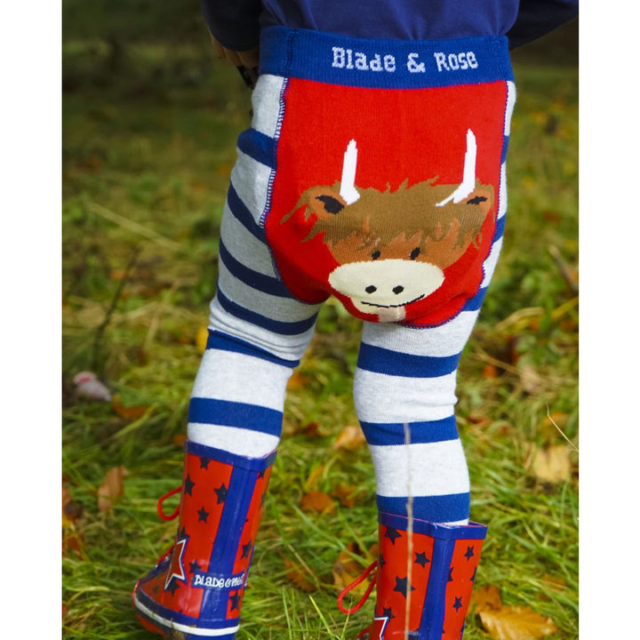 Blade & Rose Footless Tights - Hamish The Highland Cow - Baby goes Retro